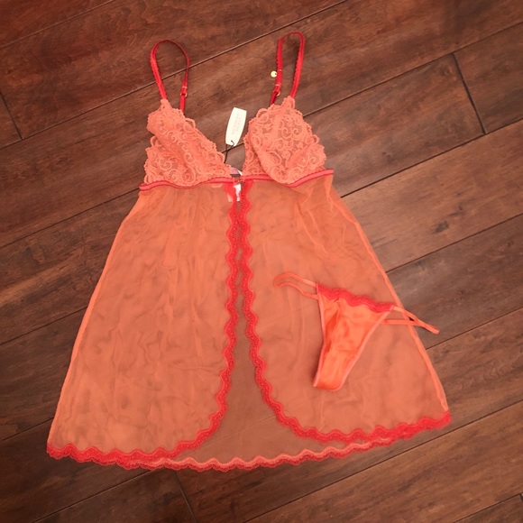 peach color baby doll outfit